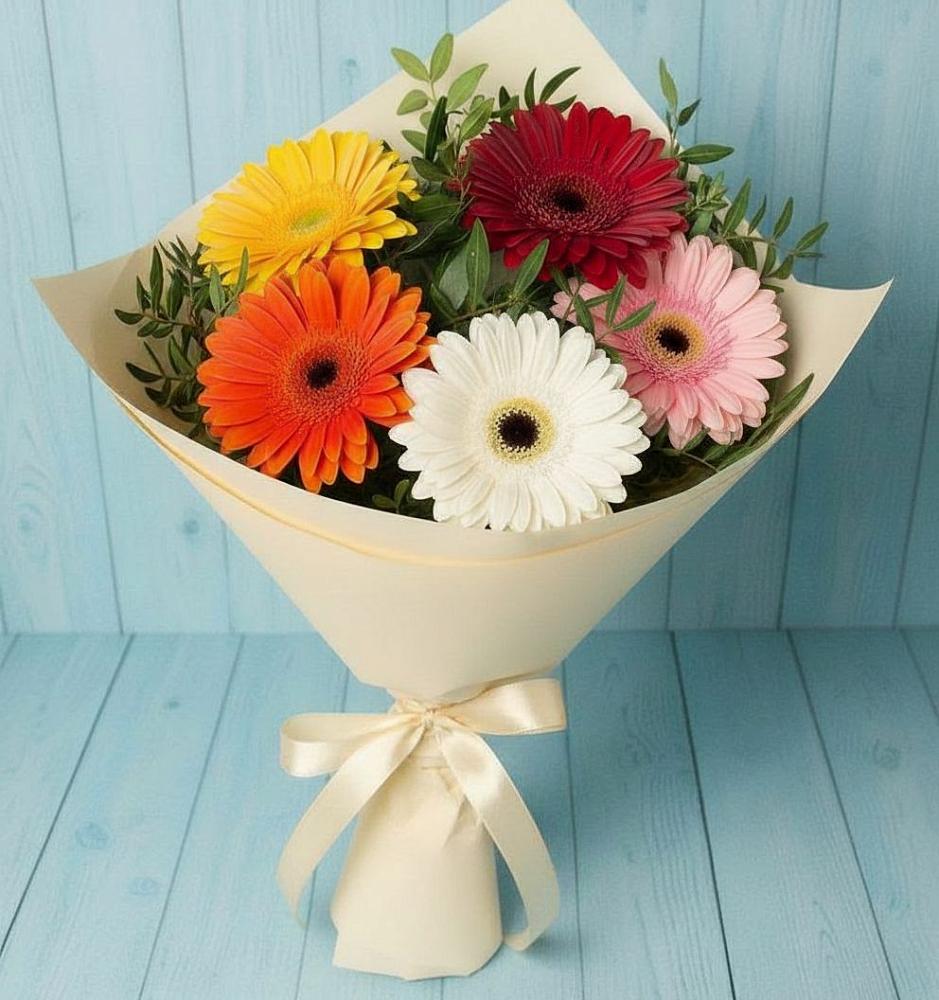 Букет цветов из: Герберы в Аксаково
