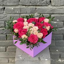 Цветочная композиция из Розы в коробке #REPLACE_PRED# Аксаково