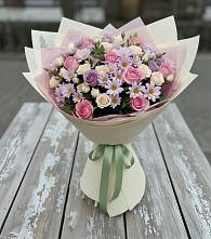 Букет цветов из:  Розы и Хризантемы в Аксаково
