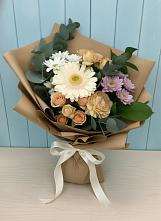 Букет цветов из:  Герберы и Хризантемы в Аксаково
