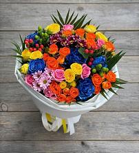 Букет цветов из:  Розы и Хризантемы в Аксаково