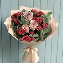 Букет цветов из:  Гвоздики и Розы в Аксаково