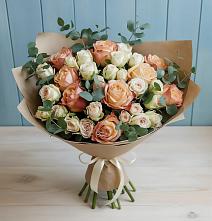 Букет цветов из:  Альстромерии и Розы в Аксаково