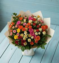 Букет Микс из разноцветных кустовых роз #REPLACE_PRED# Аксаково